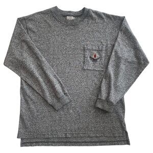 Vintage 90s Guess by Georges Marciano Long Sleeve Logo Pocket Pullover S…